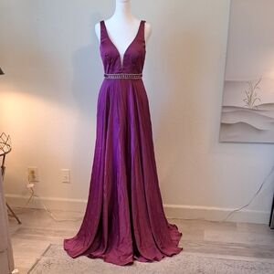 Elegant Purple Evening Gown